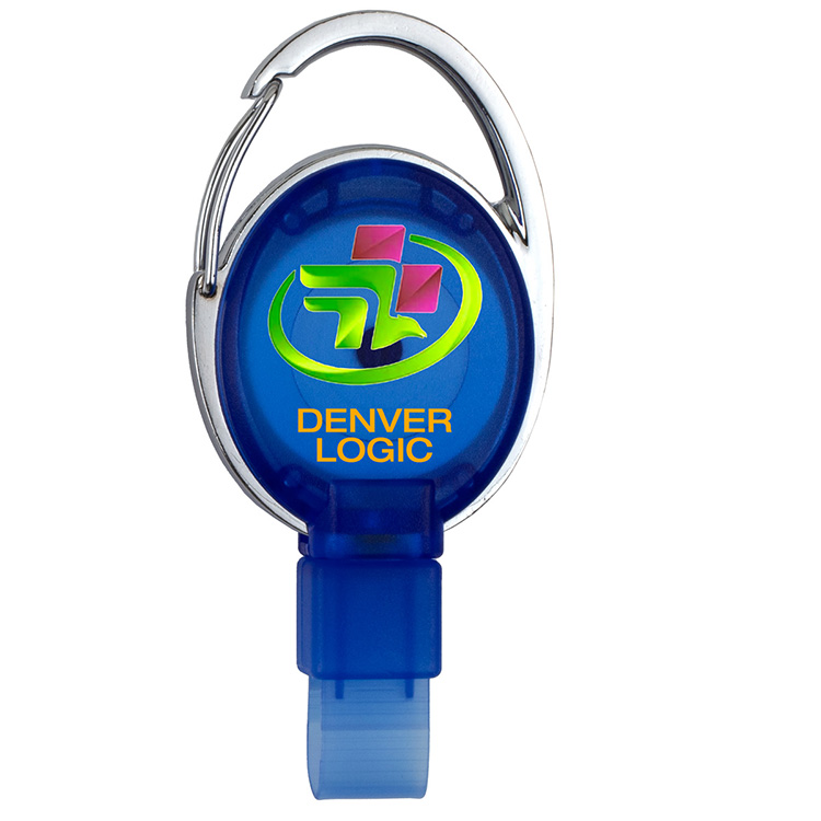 PVC FREE RECYCLED PLASTIC CARABINER BADGE REEL W/METAL CLIP (Patent US 11,974,638 B1) 11