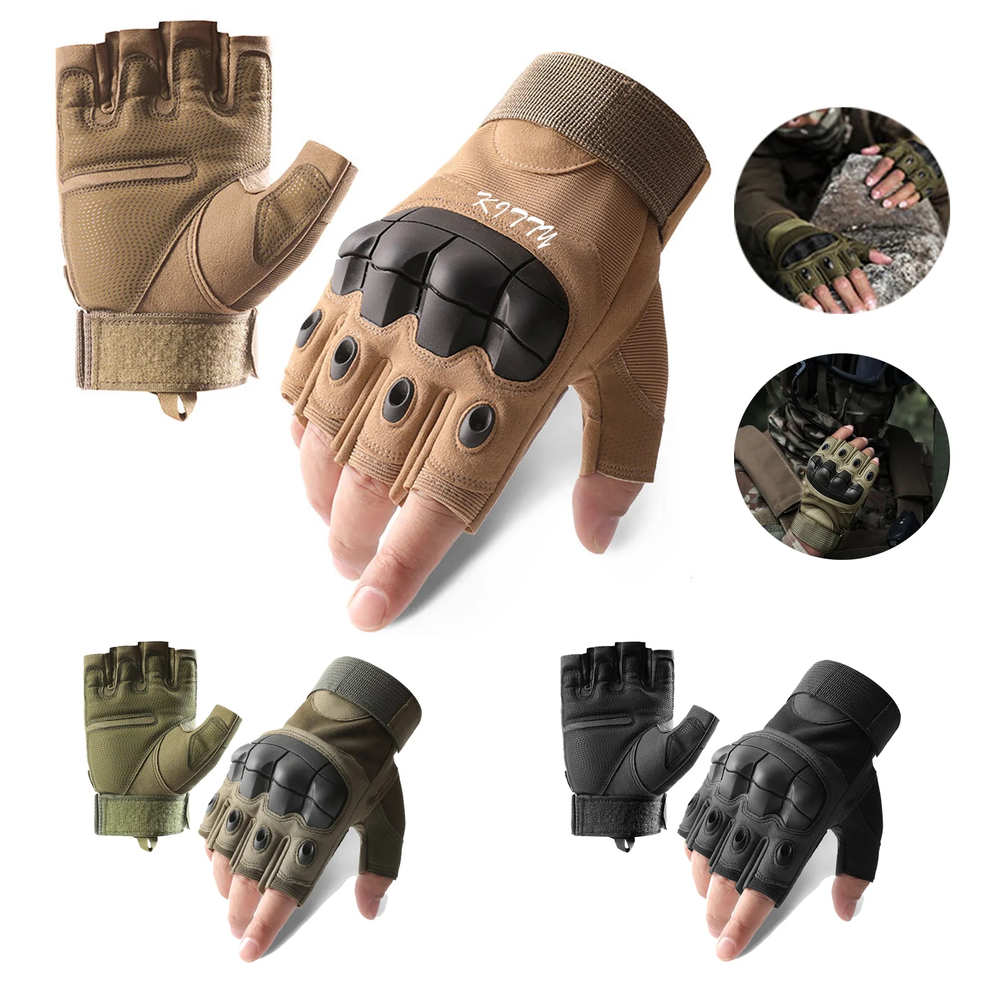 Non-Slip Wear-Resistant Half-Finger Tactical Gloves