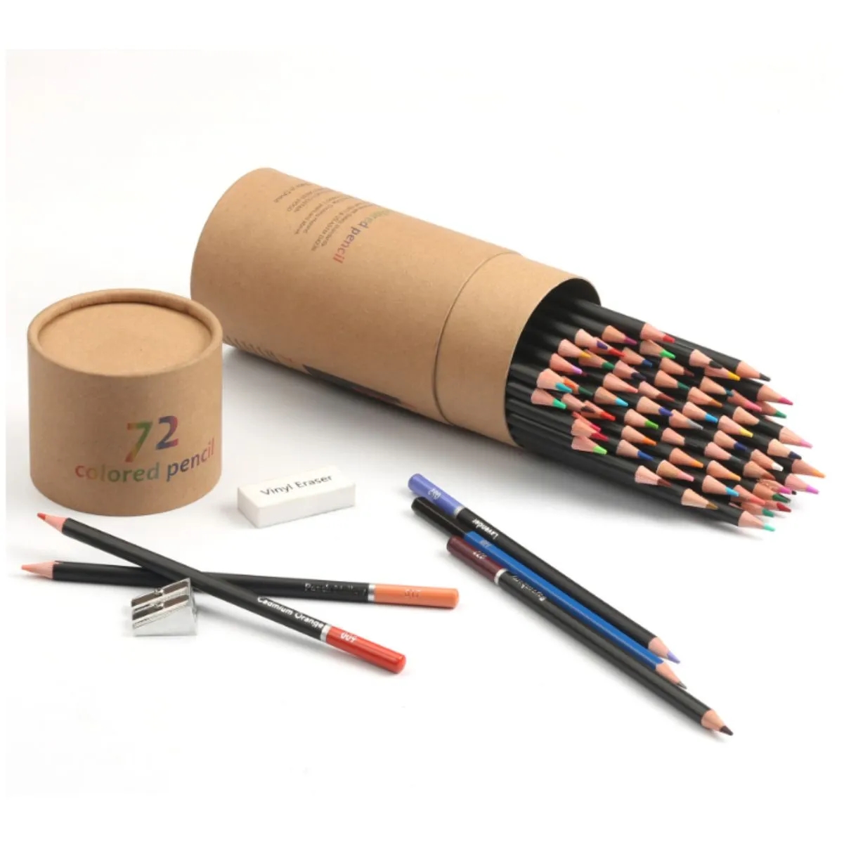 Wood 72 Color Artist Grade Colored Pencil Set With Sharpener 5