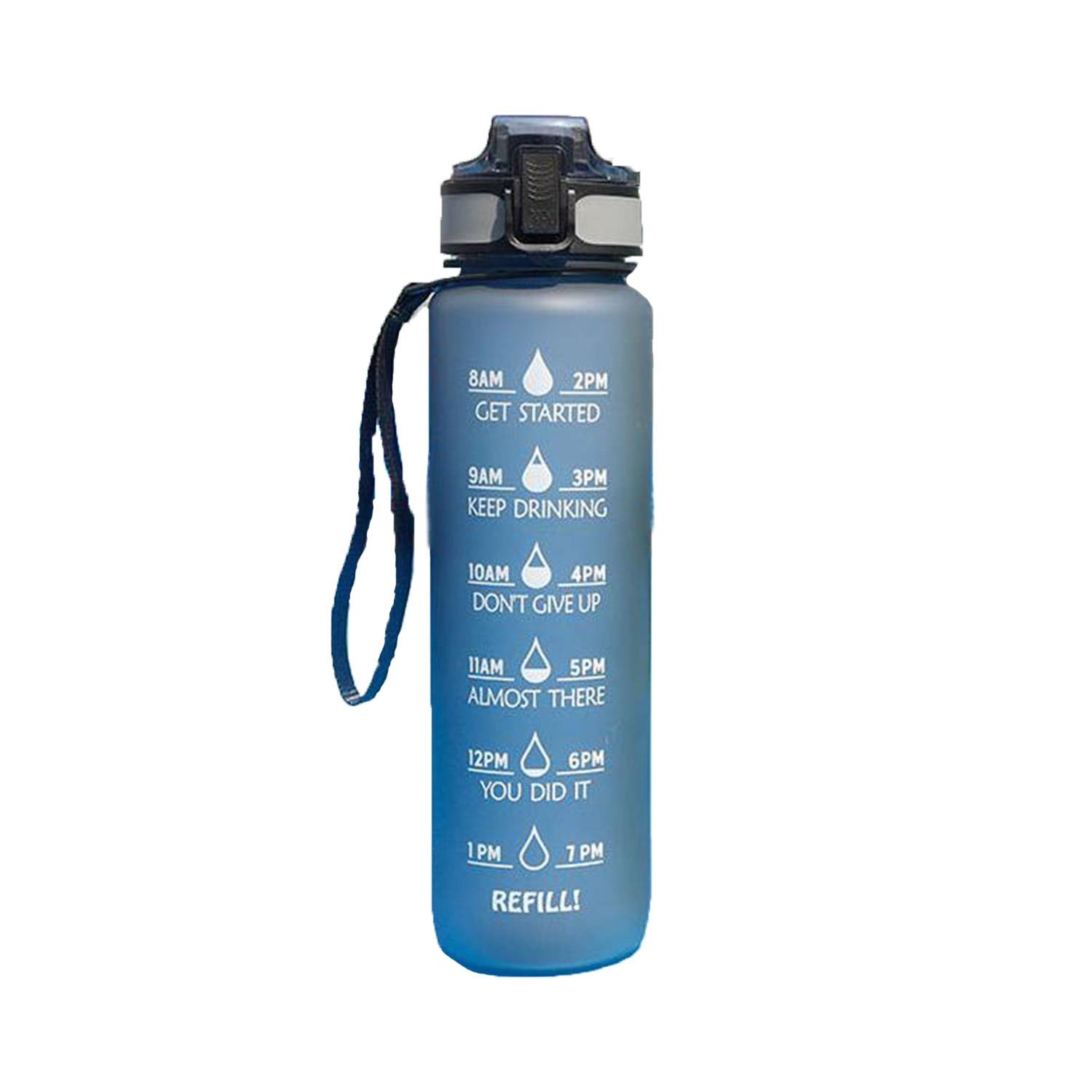 Plastic Sport Water Bottle with Time Markers 4