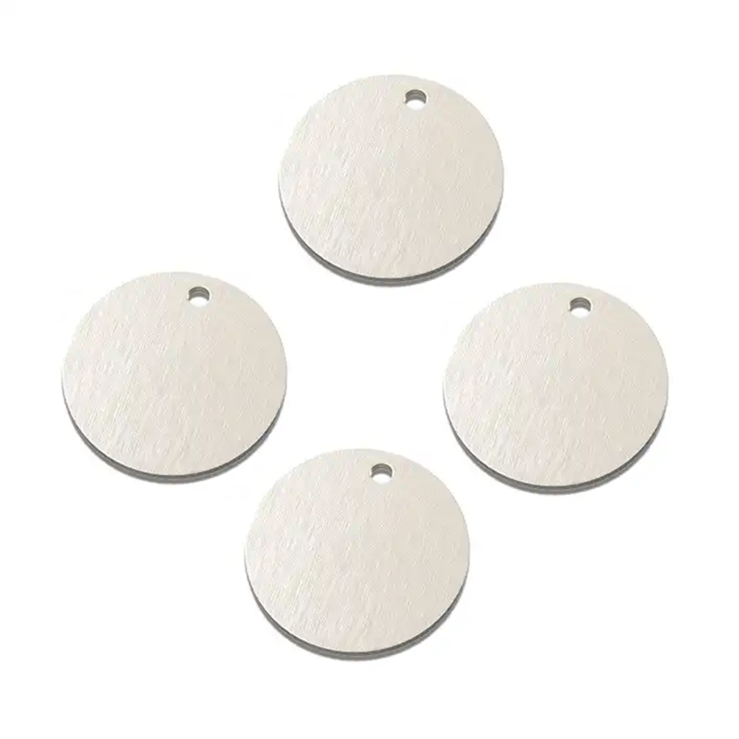Silver Round Design Brass Pet Tag 3