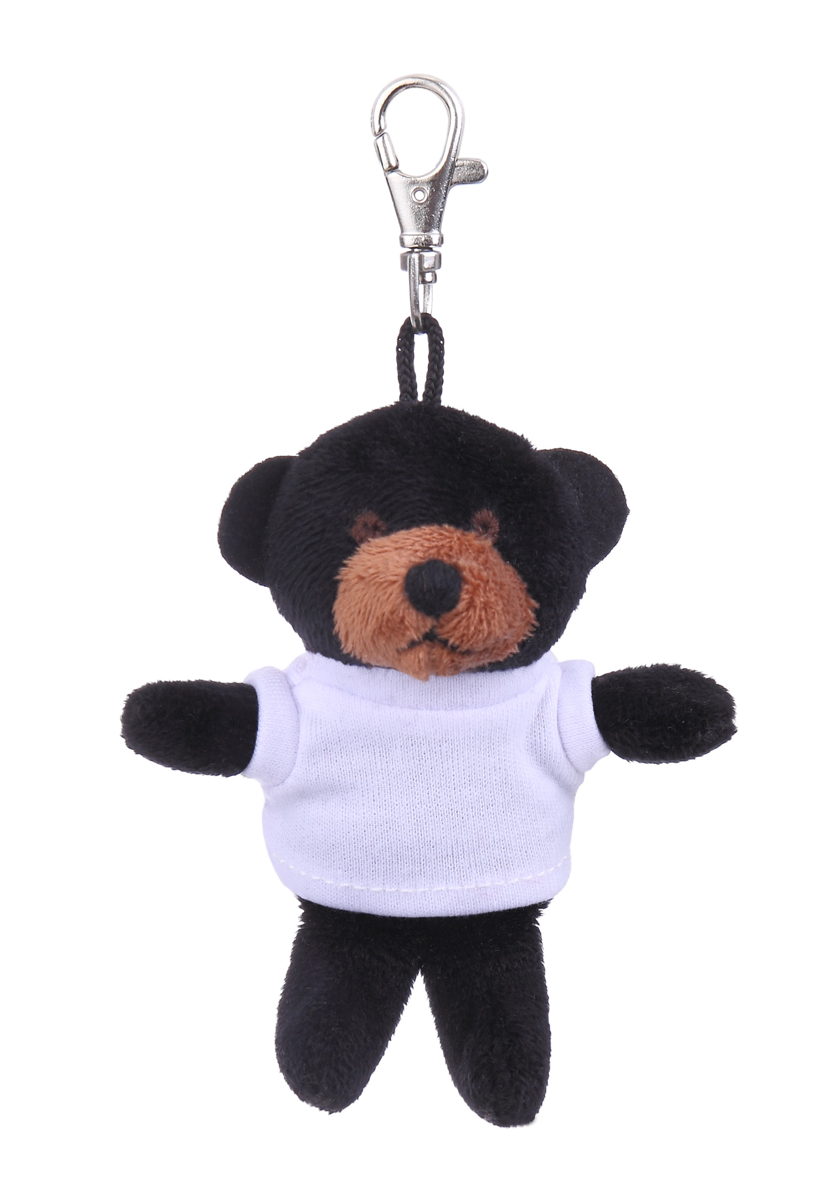 Soft Plush Black Bear Keychain with Tee 7