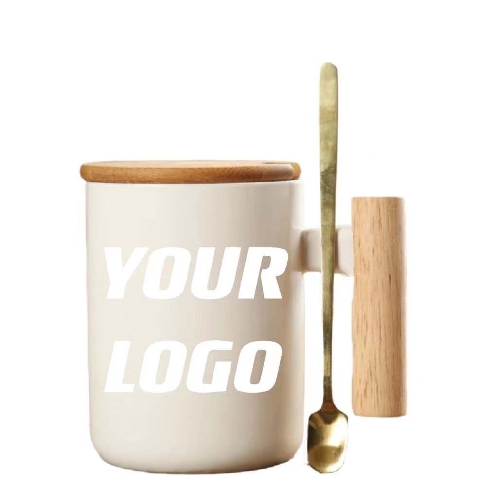 Customizable Coffee Cup With Lid And Spoon 2