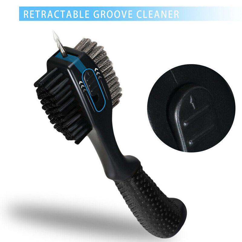 Upgraded Retractable Golf Club Cleaning Brush w/Carabiner Clip 7