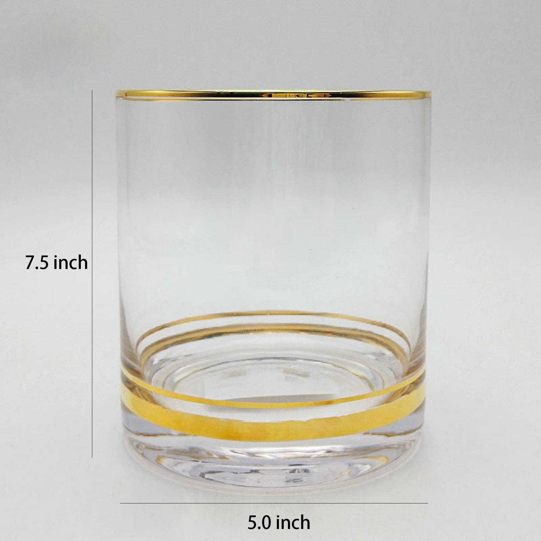 10oz Gold Rim Wine Glass 2