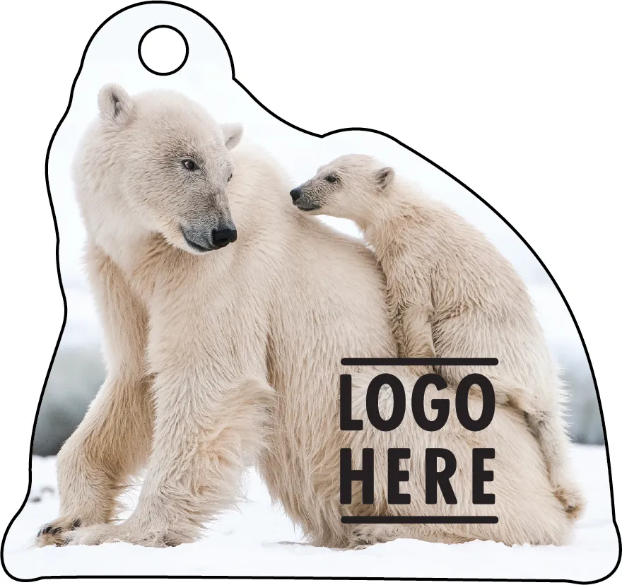 1/4" Recycled Wood Ornaments-Bear with cub