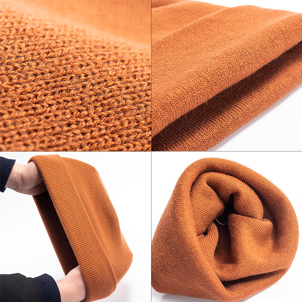 Solid color hip hop street trend men's and women's woolen hats 5