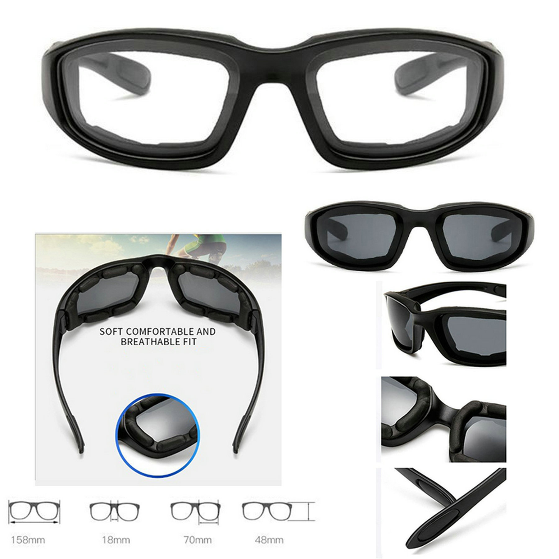Padded Motorcycle Sunglasses 1