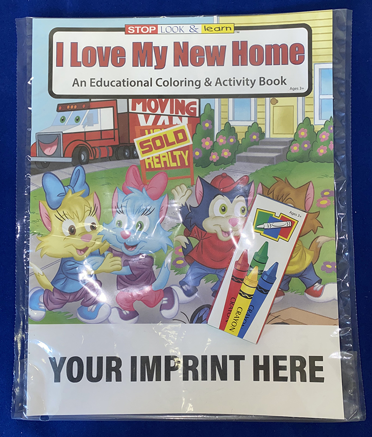 COLORING SET - I Love My New Home Coloring Book Fun Pack 3