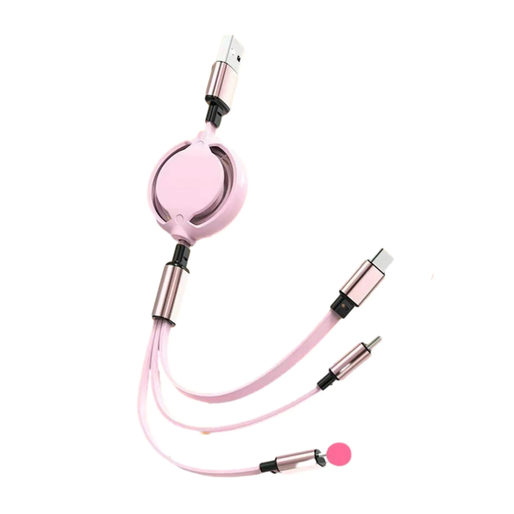 Telescopic Three-In-One Data Cable MOQ 100PCS 10