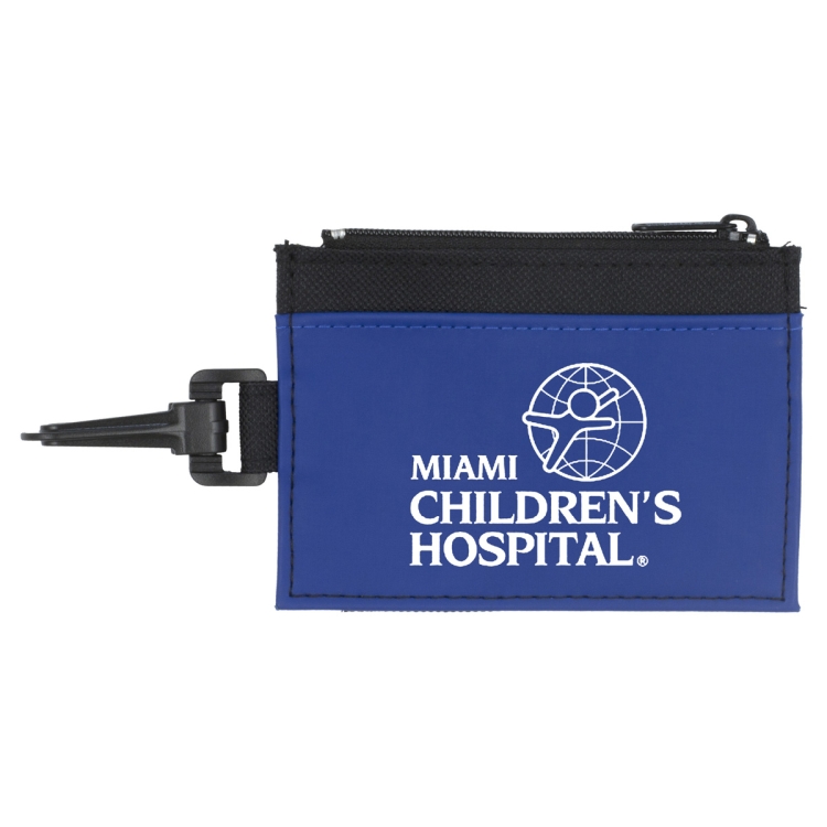 "The Regent" ID Holder with Zipper Wallet and Plastic Carabiner 10