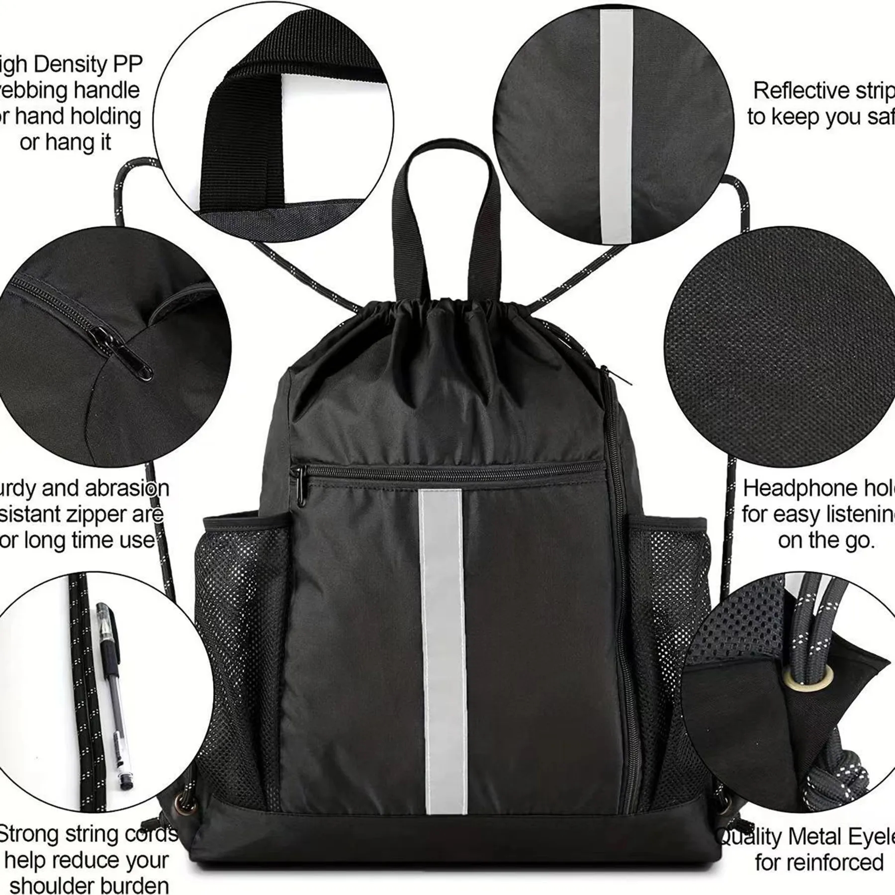Sports Gym Bag With Shoe Compartment Two Water Bottle 1