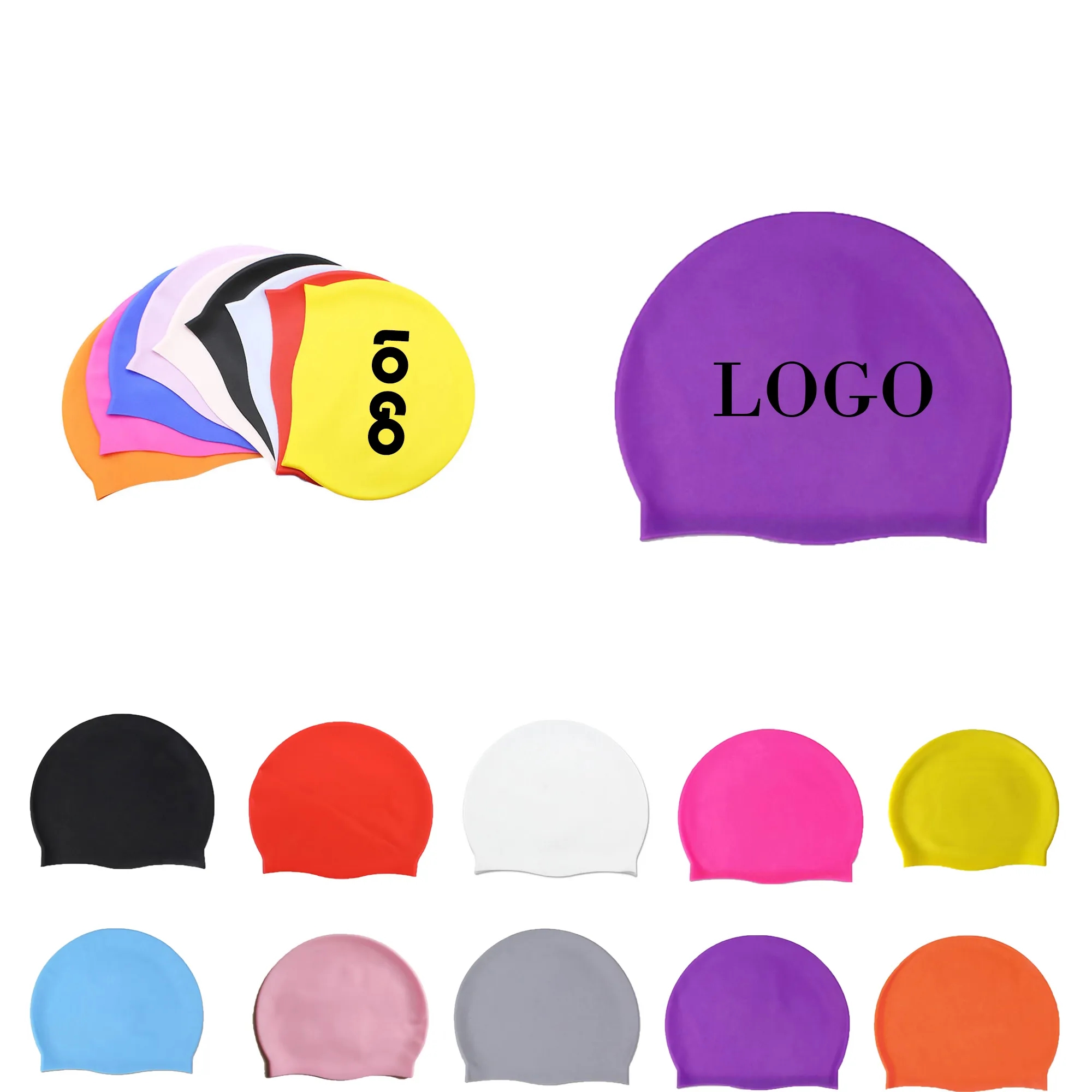 Professional Silicone Waterproof Swimming Cap 1