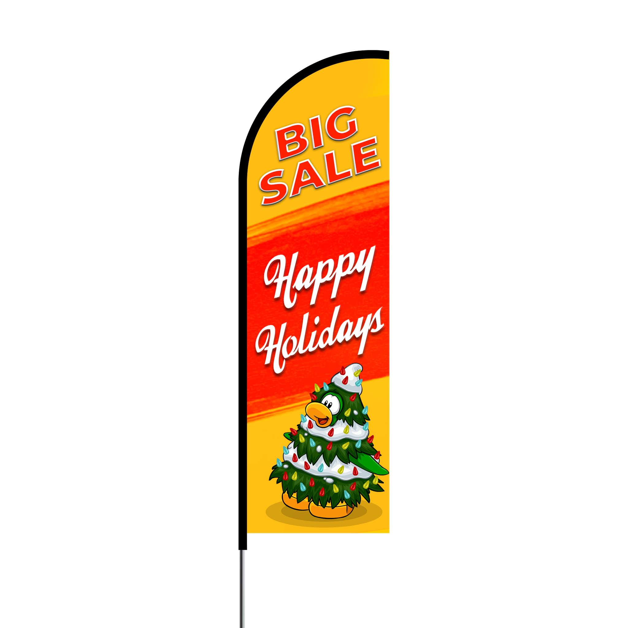 Happy Holidays Big Sale Flag Kit 17' Feet Feather Flag Sign Outdoor Banner sale flag 1