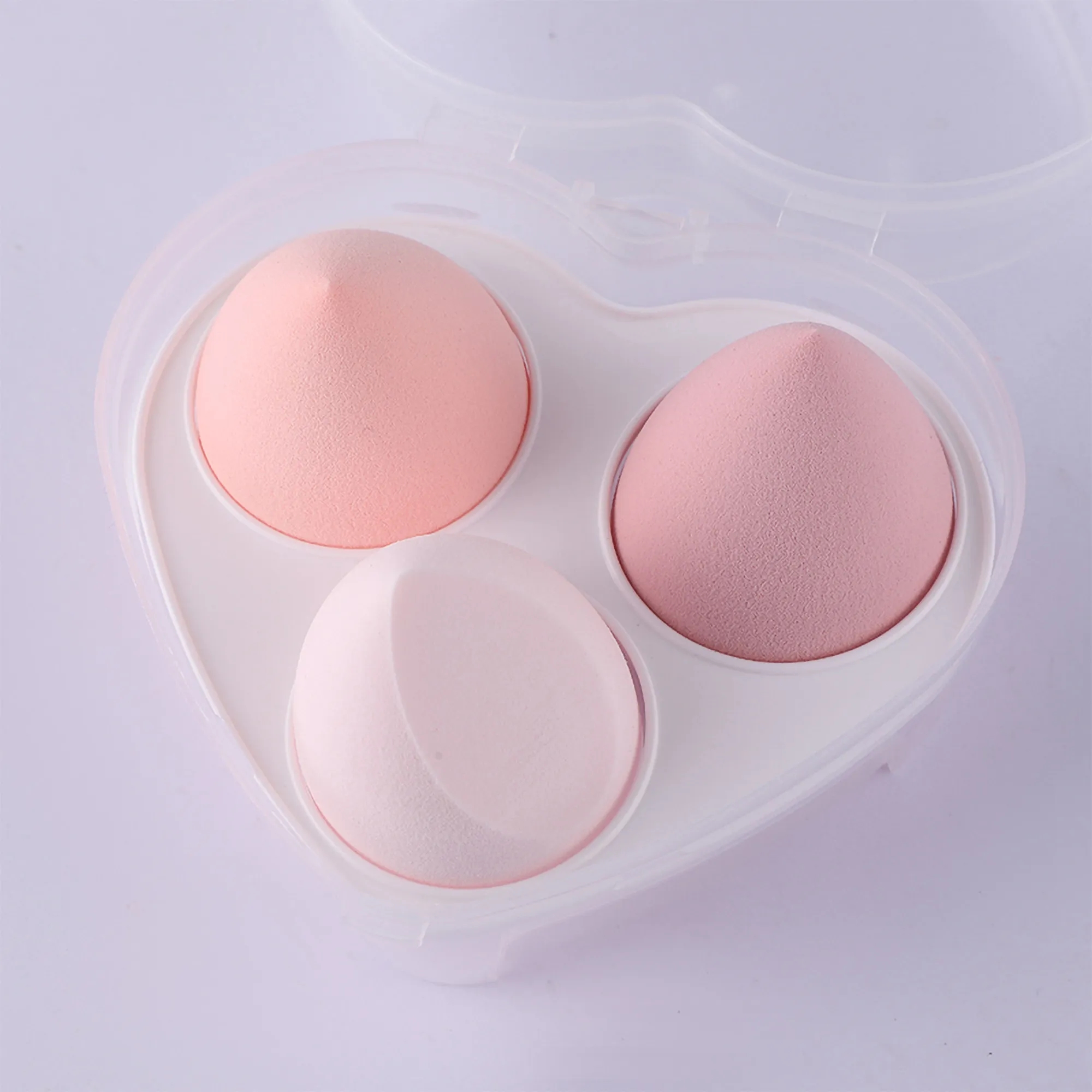3 Pcs Makeup Sponge Beauty Blender Case Cream Powder Liquid 6