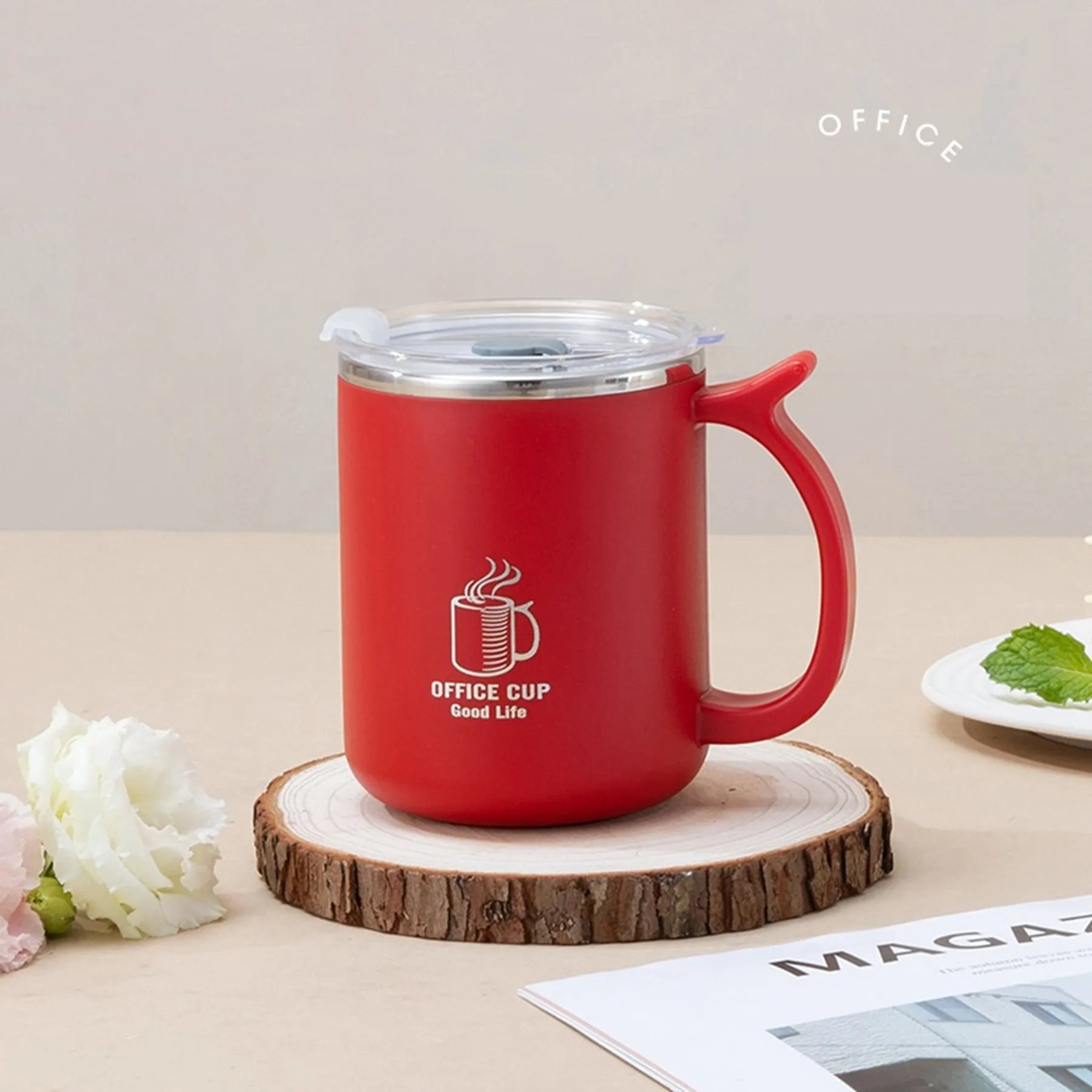 17 Oz. Stainless Steel Insulated Coffee Cup with Handle 2