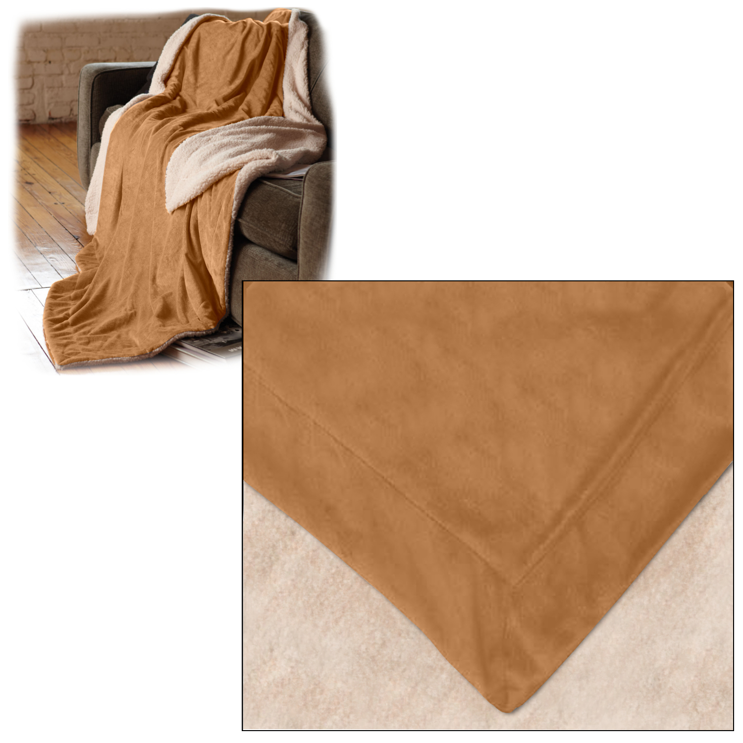 Oversized Micro Mink Sherpa Blanket 7