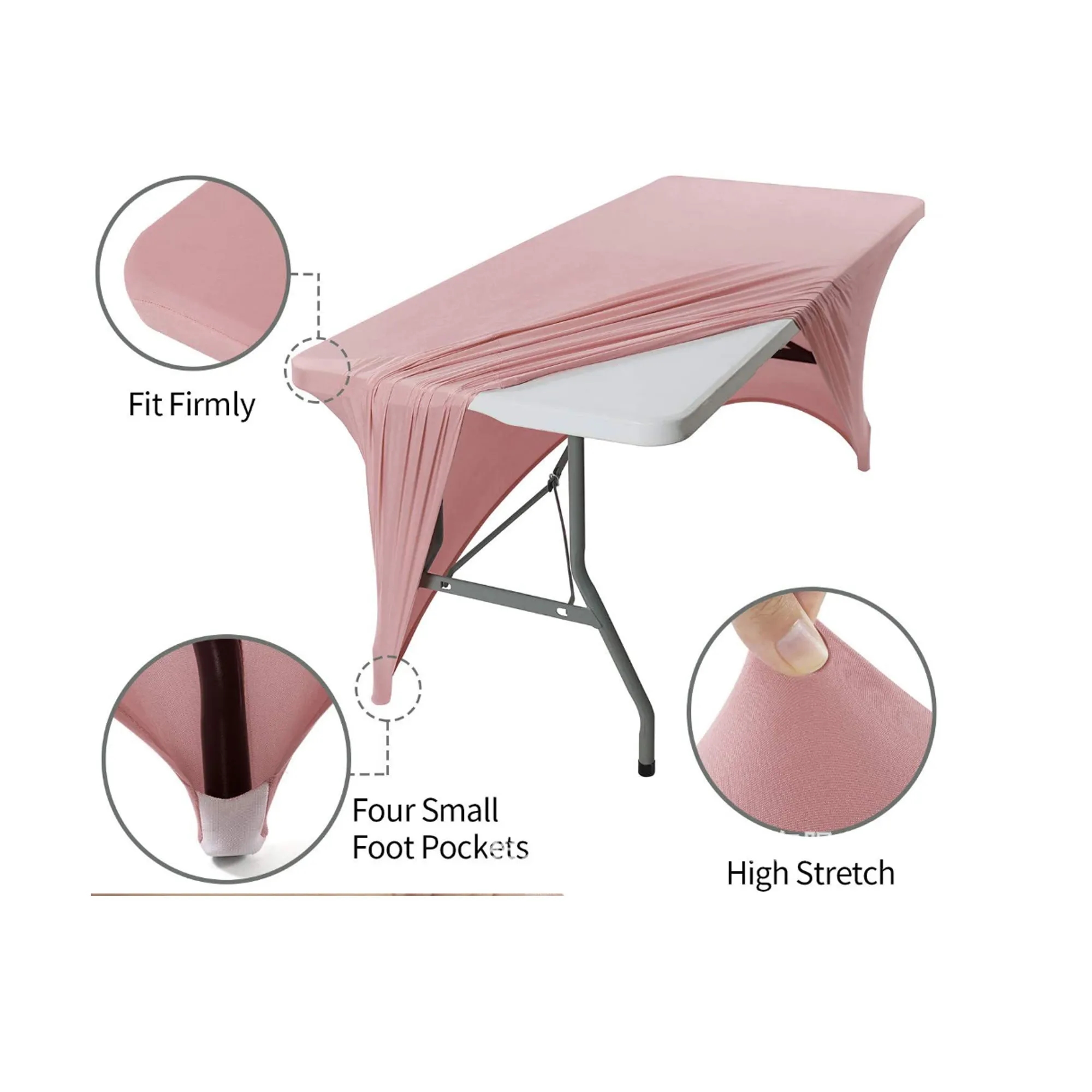 Premium 6' Full Color Dye-Sublimated Stretch Table Cover 13