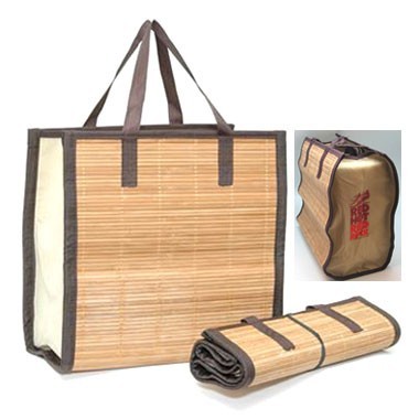 Bamboo Grocery Tote Bag - 6" x 8" x 4" 1