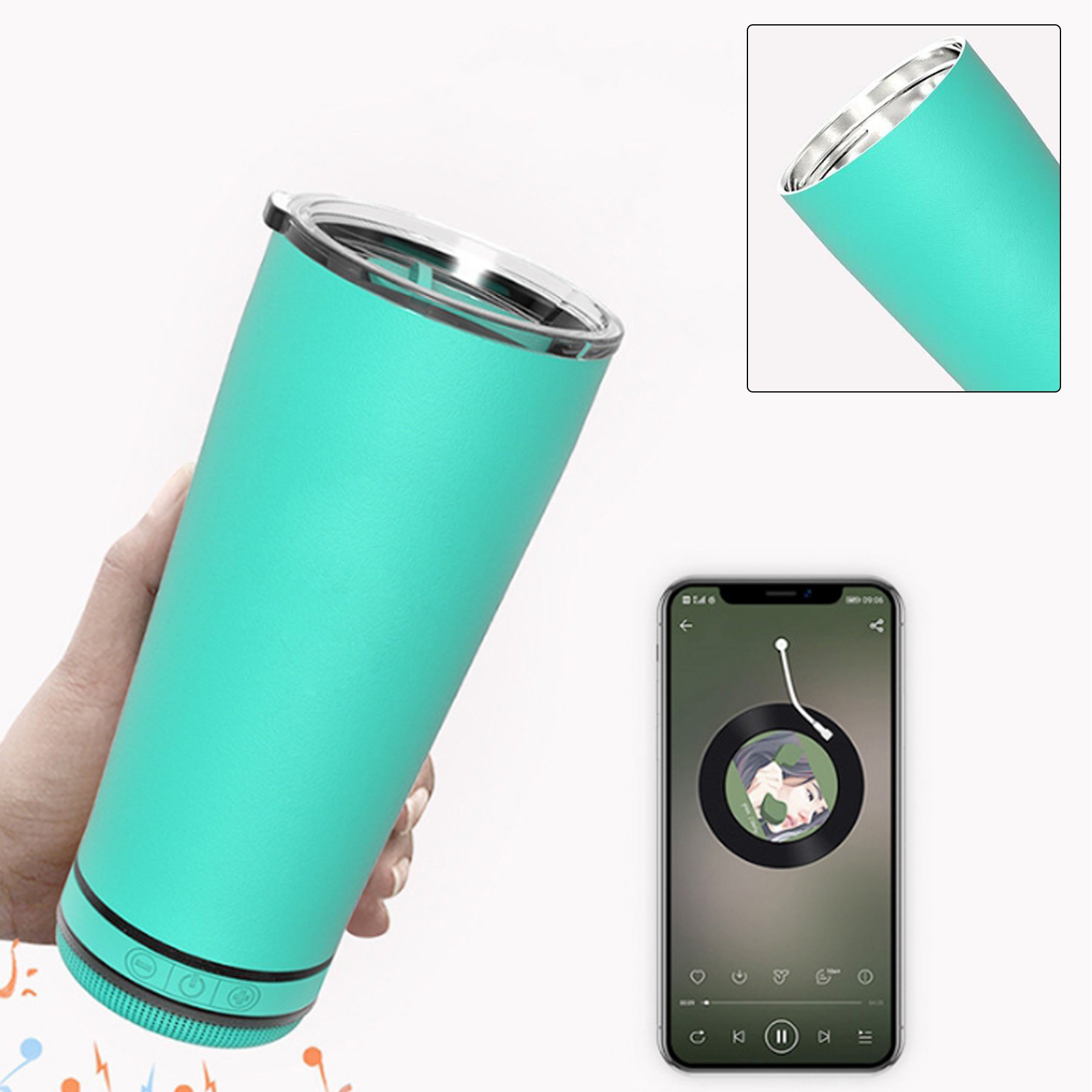 17Oz Insulated Tumbler With Speaker 5