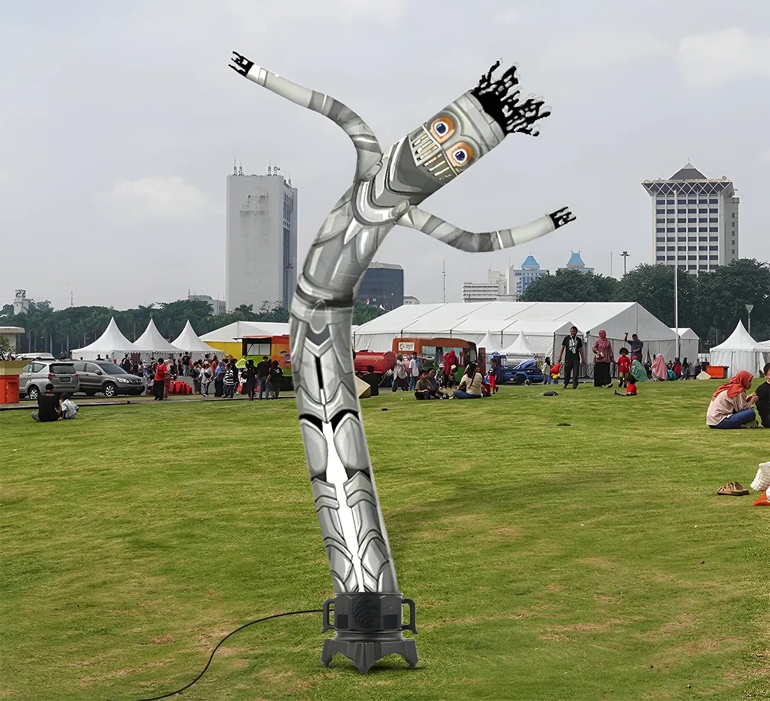 Knight Inflatable Tube Man Mascot with Blower 1