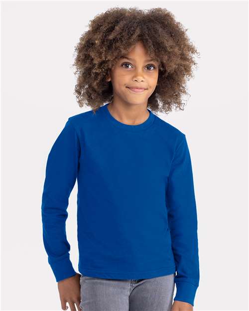 Youth Cotton Long Sleeve Tee - 3311 12