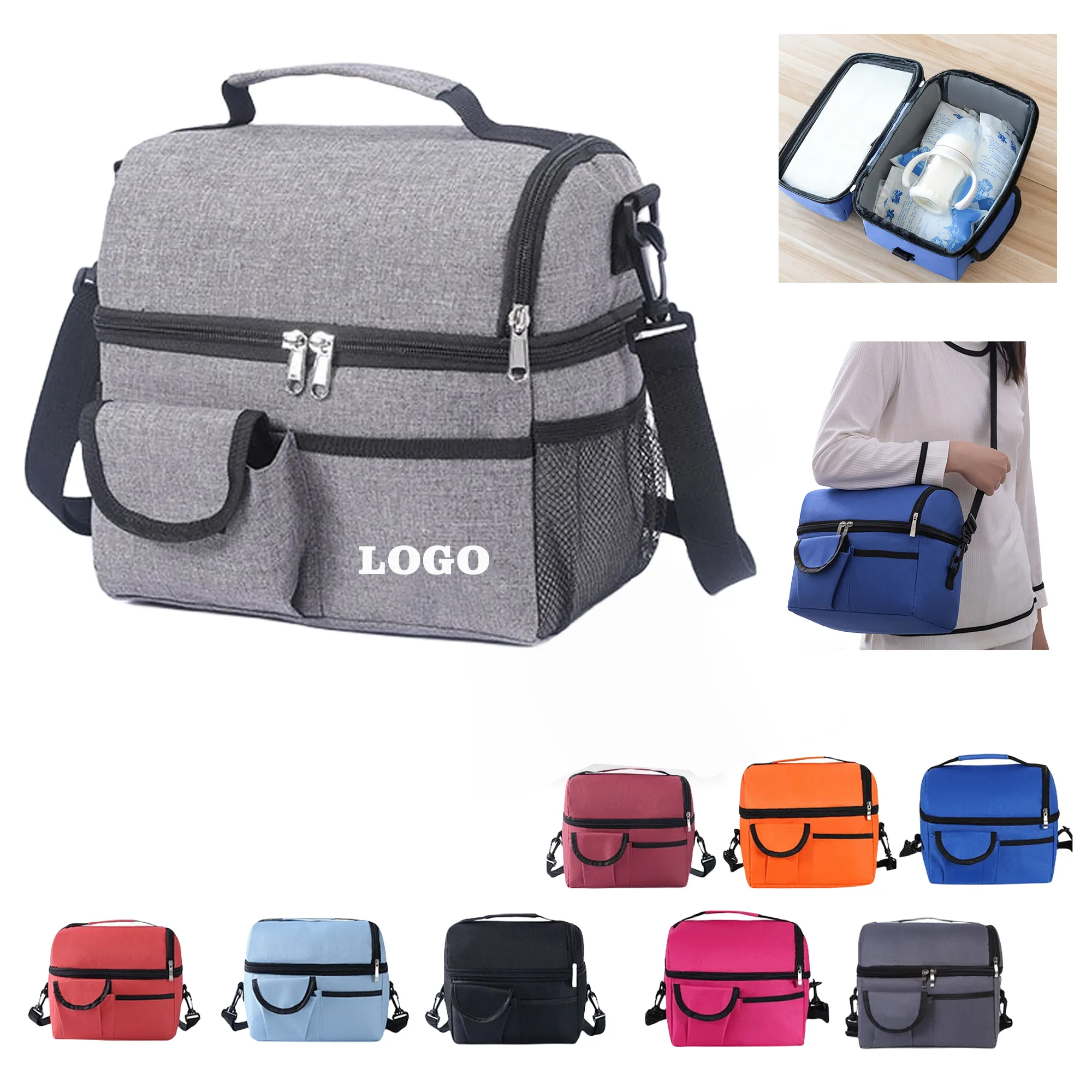 Two Layer Food Insulation Bag Cooler 2