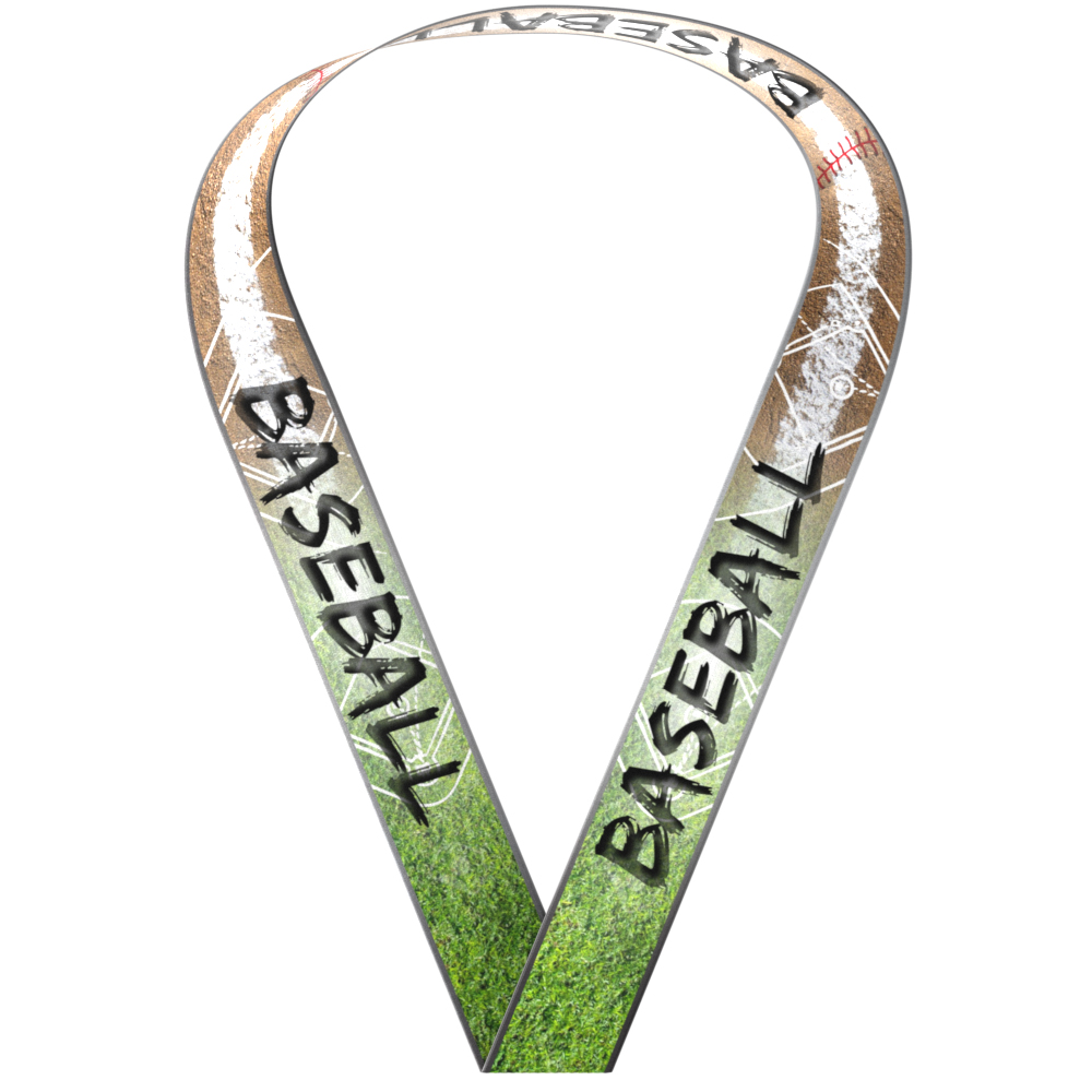 1-1/2" x 34" Sublimated Baseball Sewn Through Neckband 3