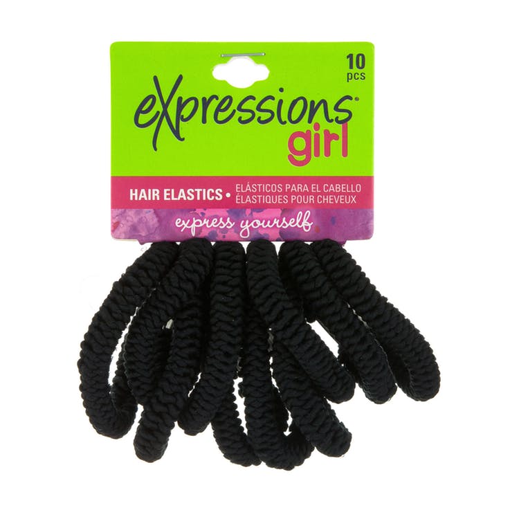 Braided Hair Elastics - Black 10 Piece 2