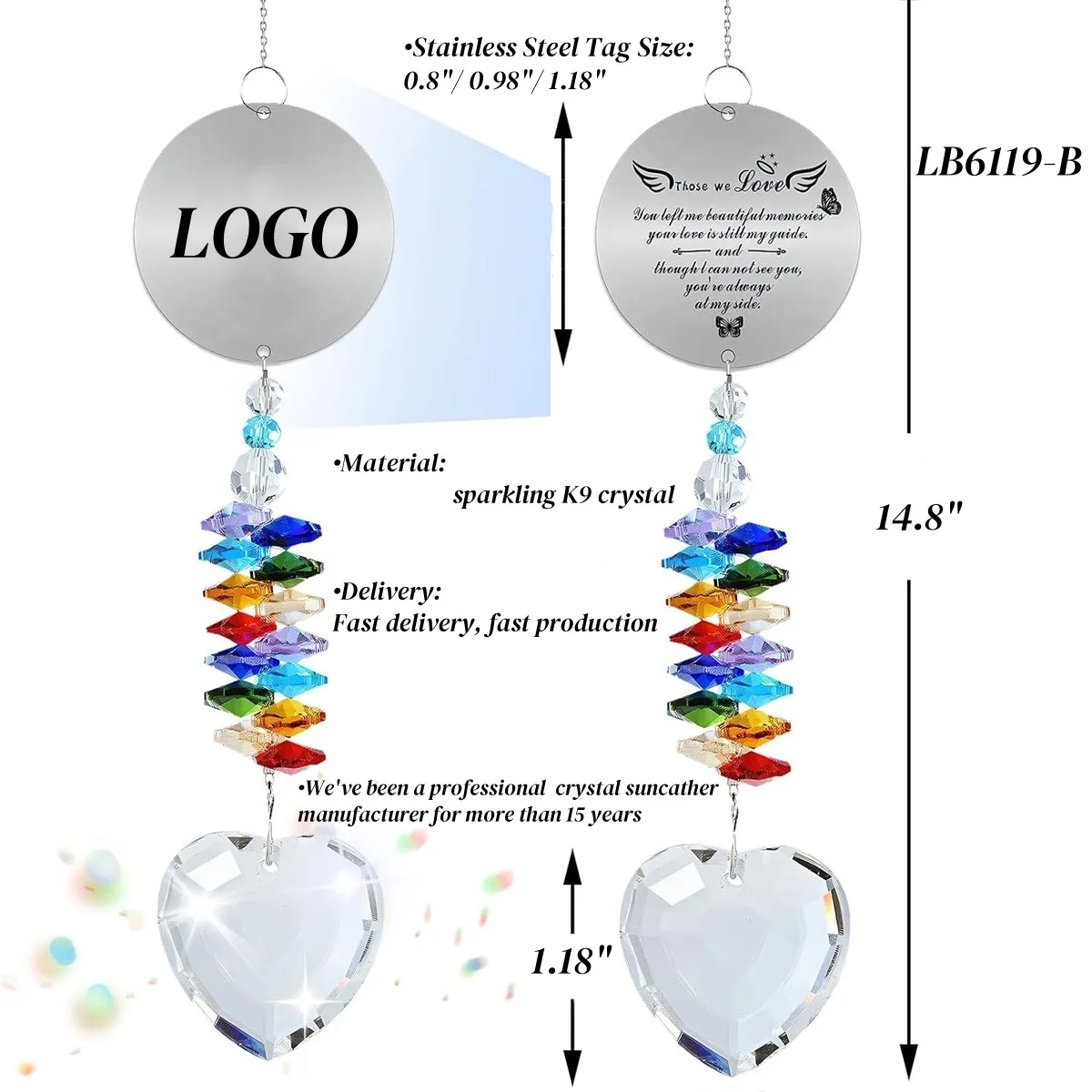 Crystal Suncatcher Prism Window Hanging Decor 5
