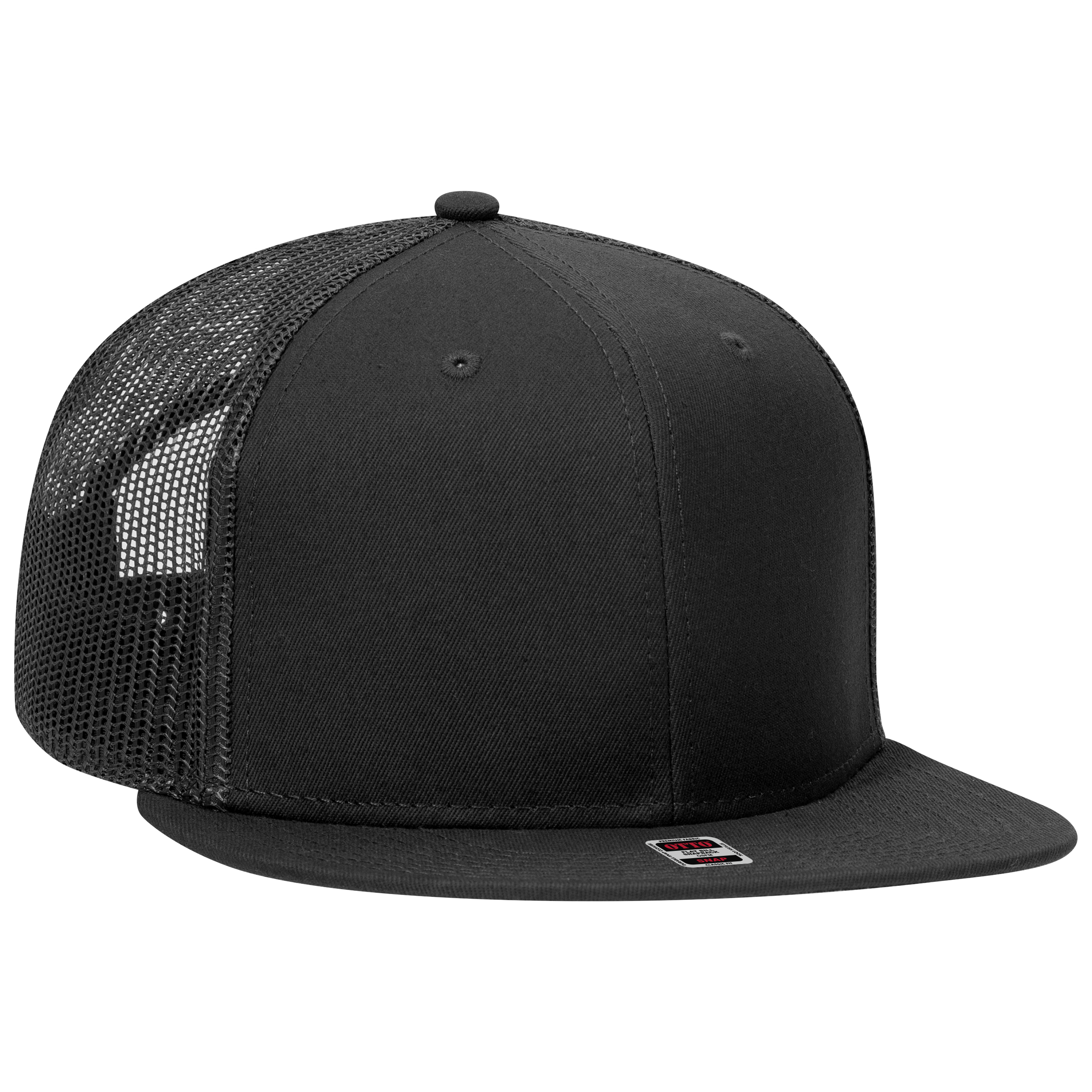 OTTO CAP® OTTO SNAP 6 Panel Pro Style Mesh Back Trucker Snapback Hat 13