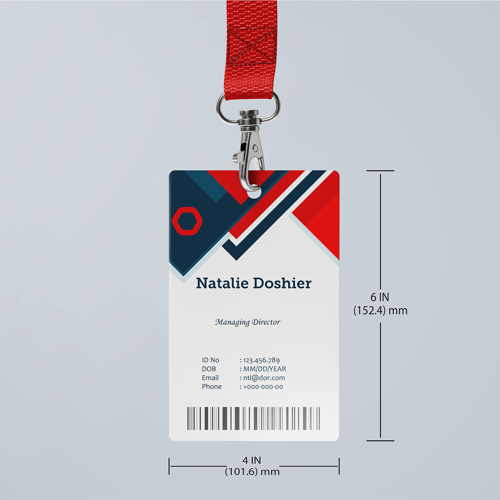 Full Color 6"H x 4"W PVC Card 4