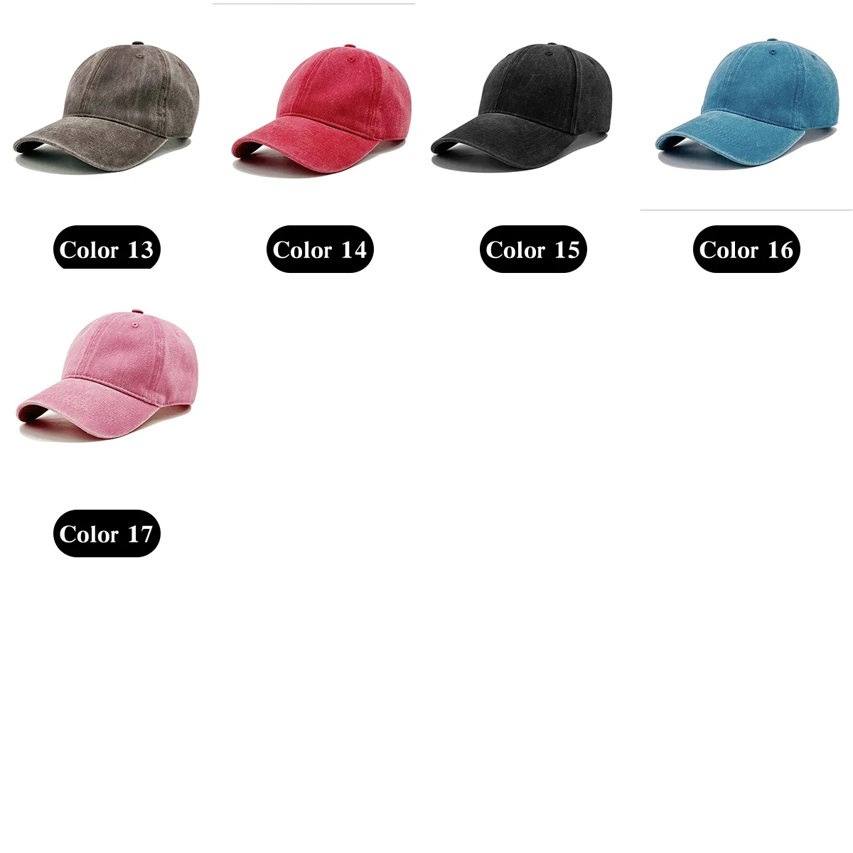 Washed Cotton Baseball Cap with Adjustable Buckle 4