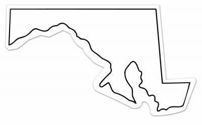 Maryland State Shape Magnet - Full Color 1