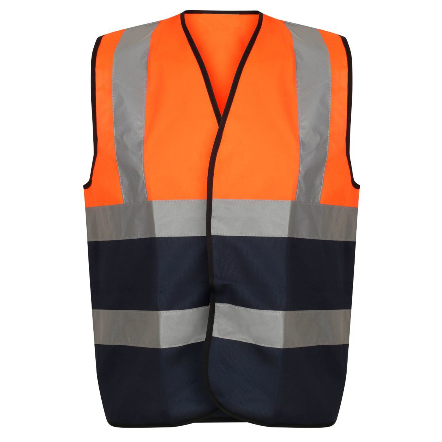 3.8oz. Knitted Class 2 Color Block Reflective Tape Safety Loop & Hook Vest 1
