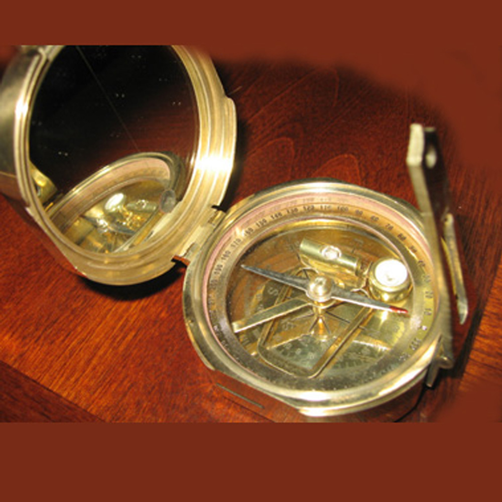 4" BRUNTON COMPASS IN WOOD BOX 2