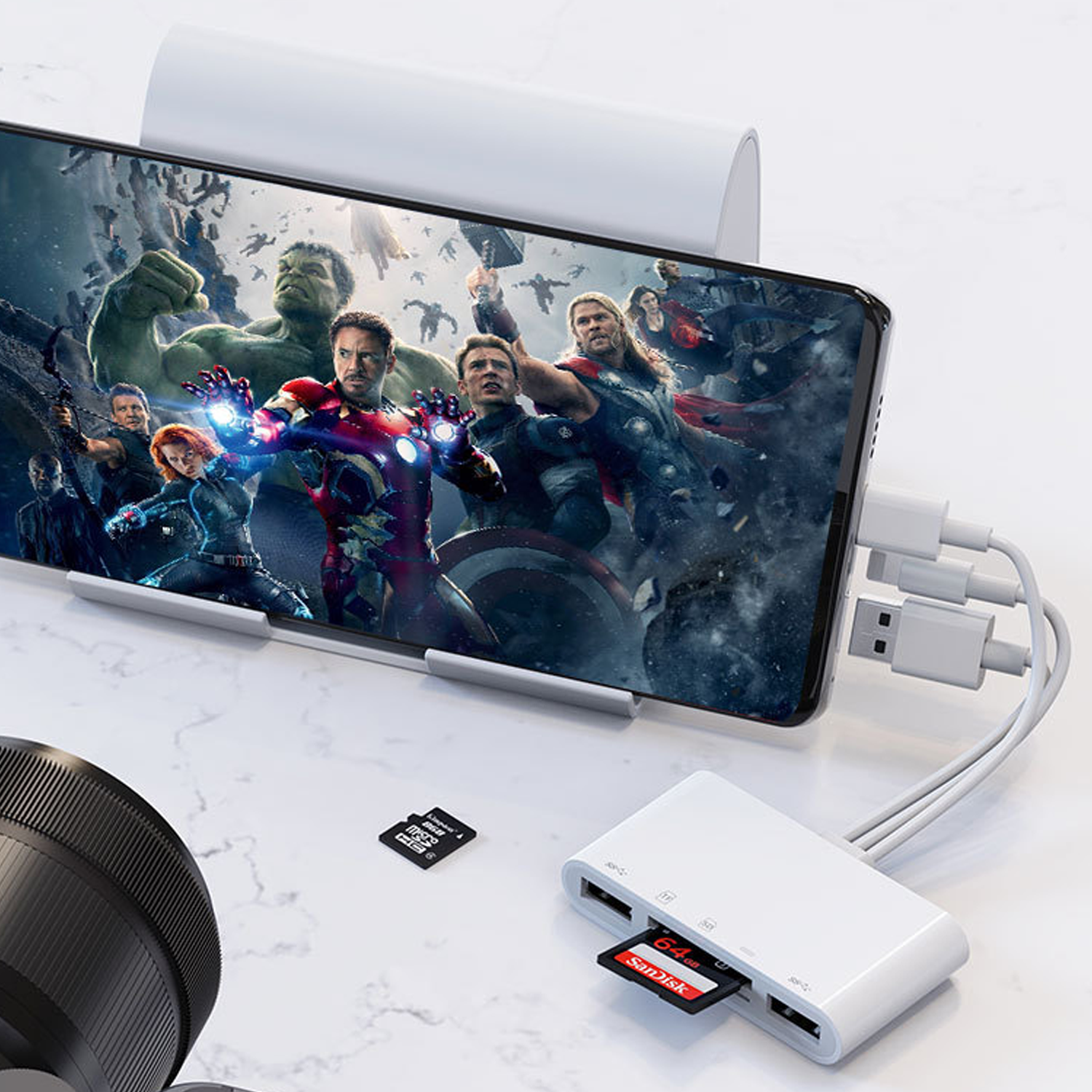 Multi-function 8-in-1 Converter for TF Card to SD Camera Car 6