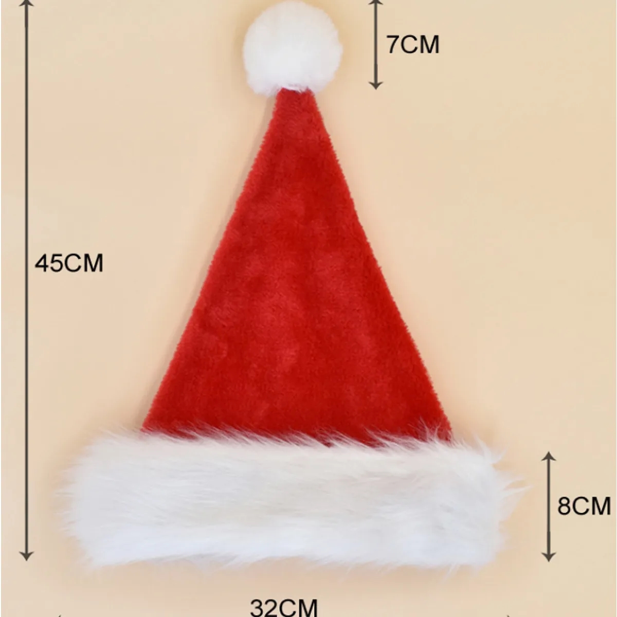 Unisex Velvet Comfort Extra Thicken Santa Xmas Hat 1