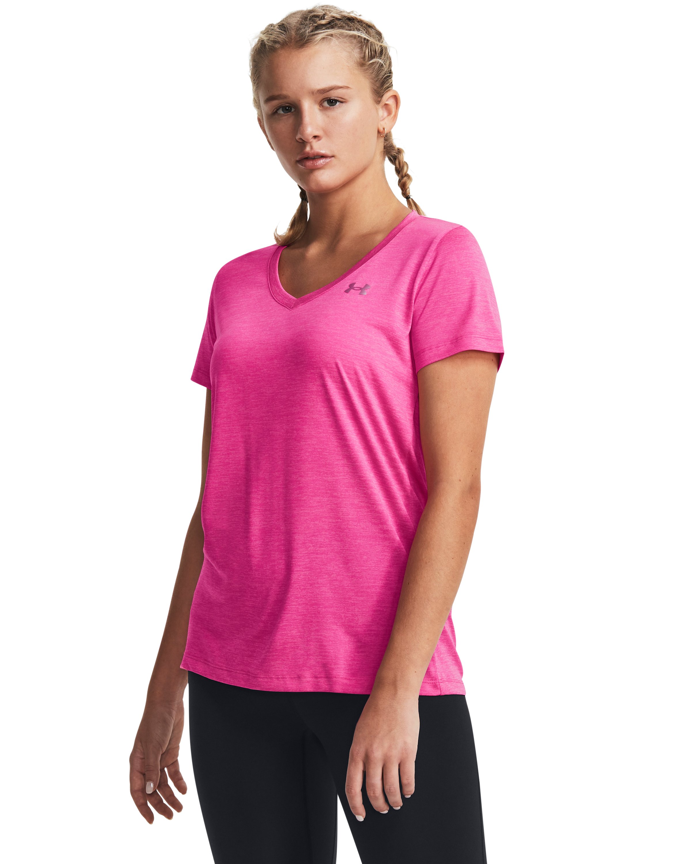 UA Tech Twist Women's V-Neck Short Sleeve 36
