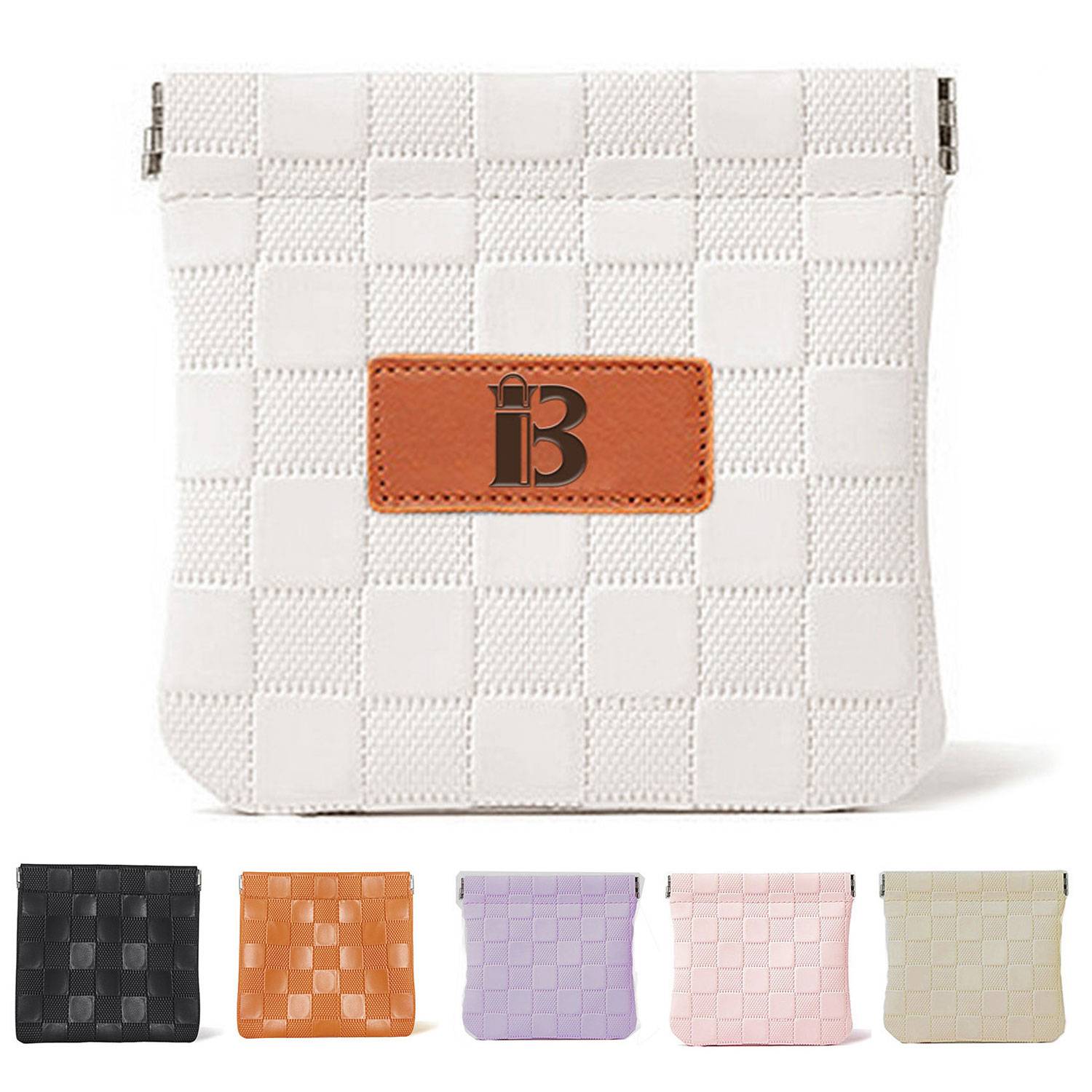 Travel Mini PU Makeup Bag with Snap Closure & Nylon Lining, custom luggage with logo imprint 2
