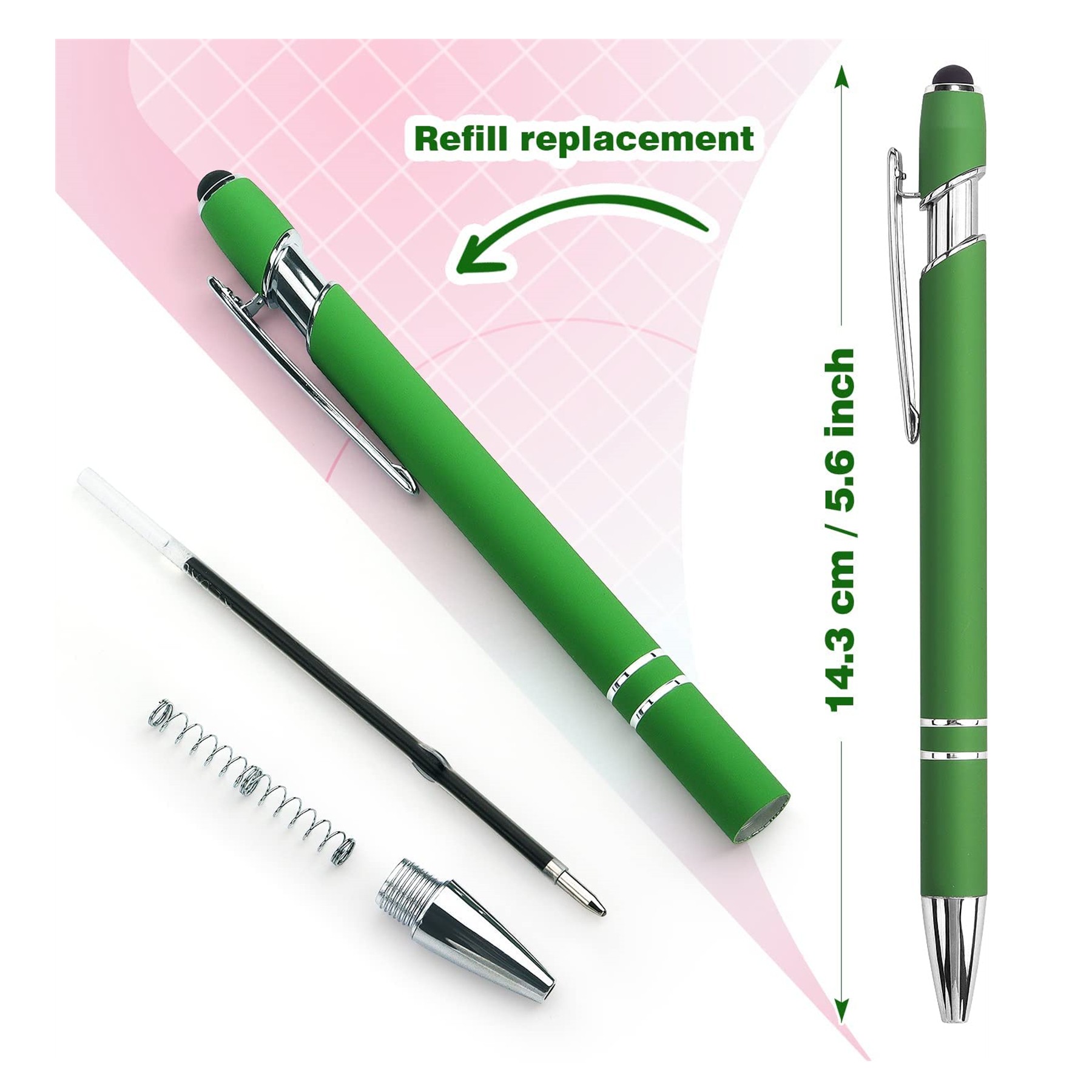 Metal Ballpoint Pen With Stylus 2