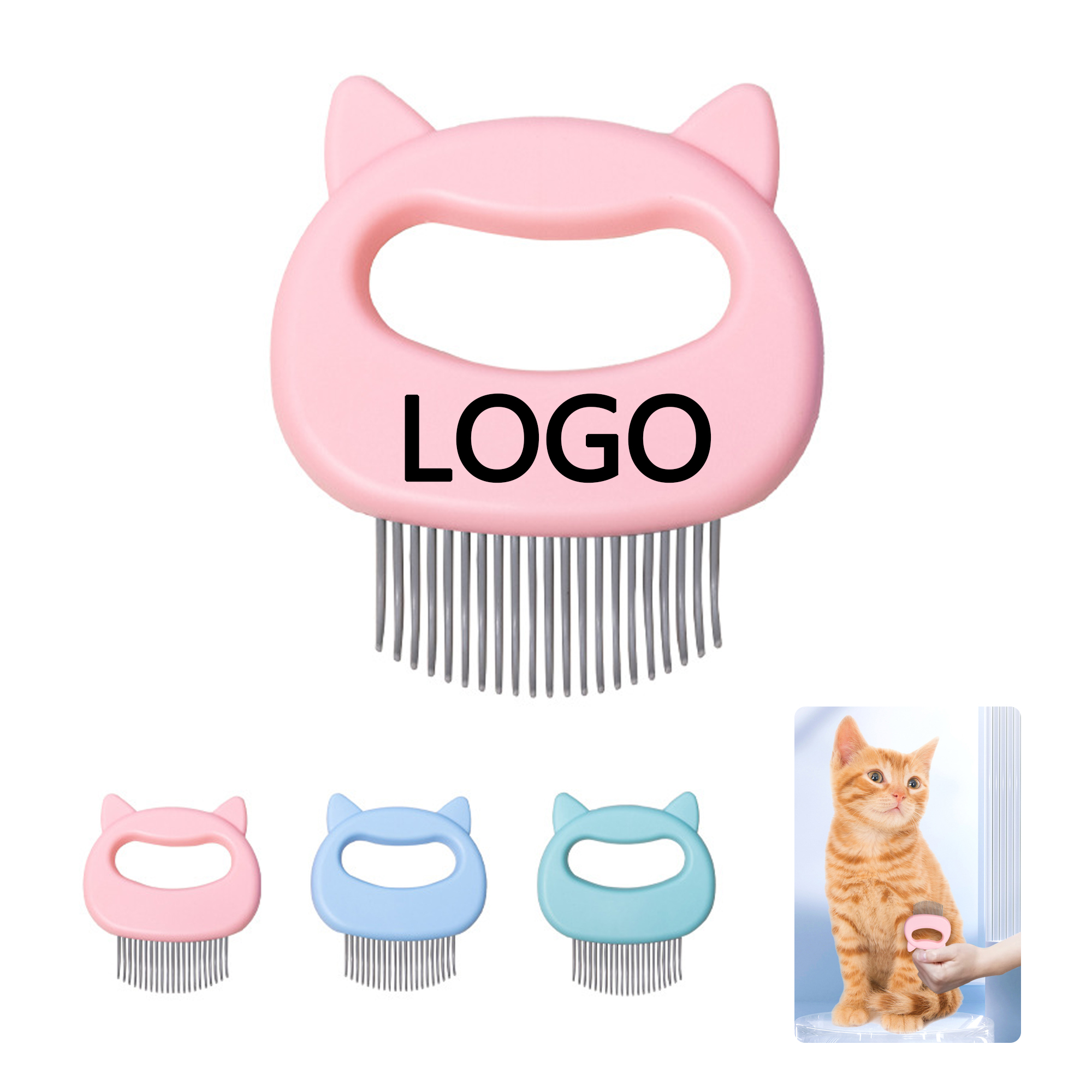 Pet Hair Removal Comb Shell Shape Cat Dog 3