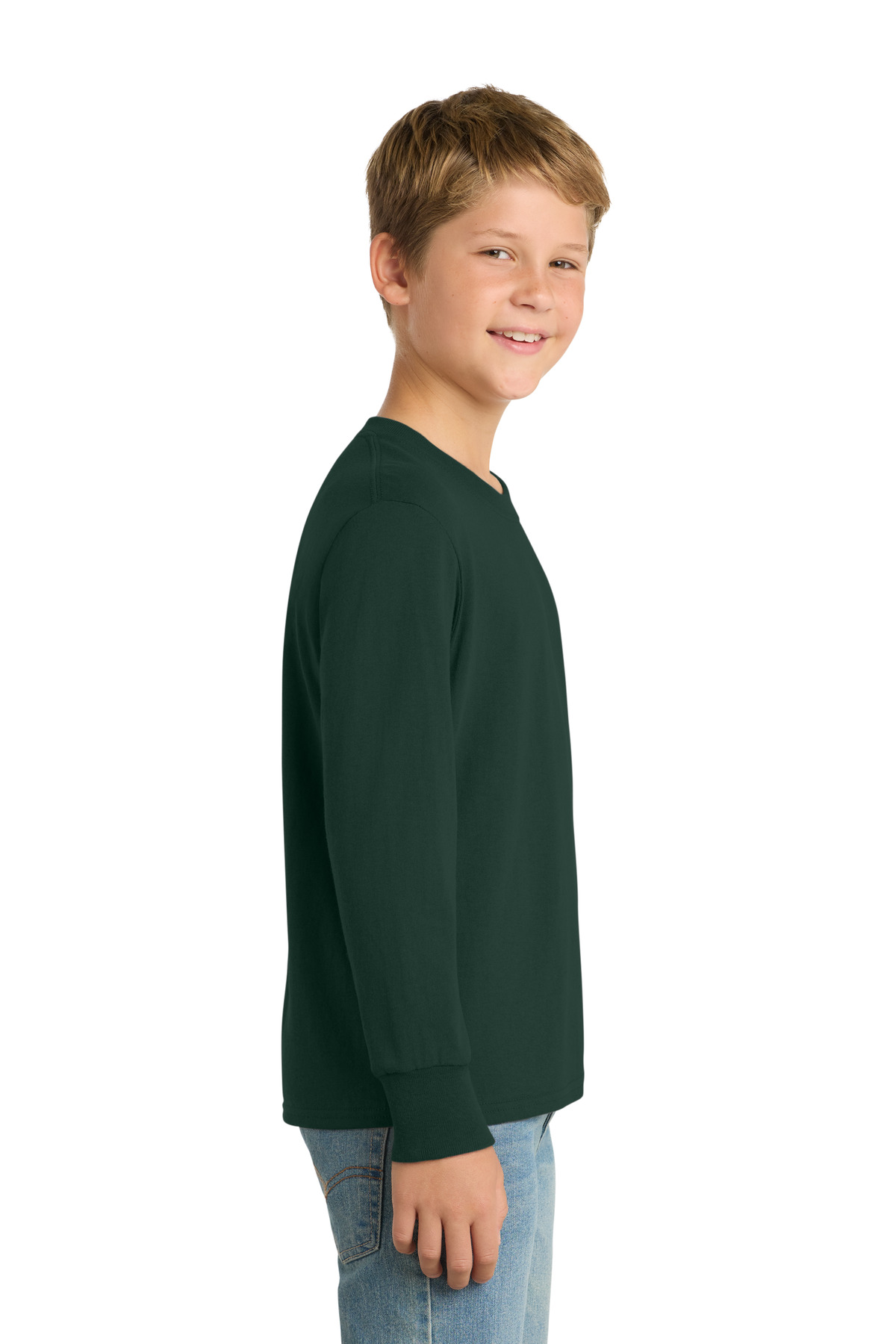 Port & Co Youth Long Sleeve Core Cotton Tee. PC54YLS 63