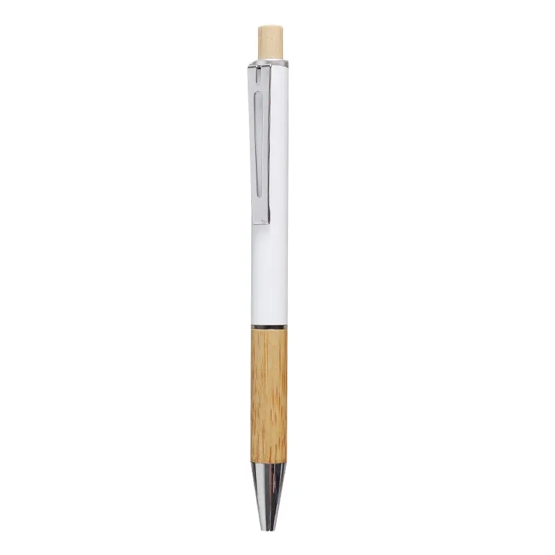 Bamboo Aluminum soft touch ballpoint pen 3