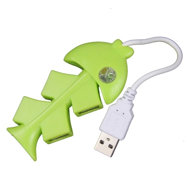 Fish Style USB 2.0 High Speed 4-Port HUB Sharing Switch 2