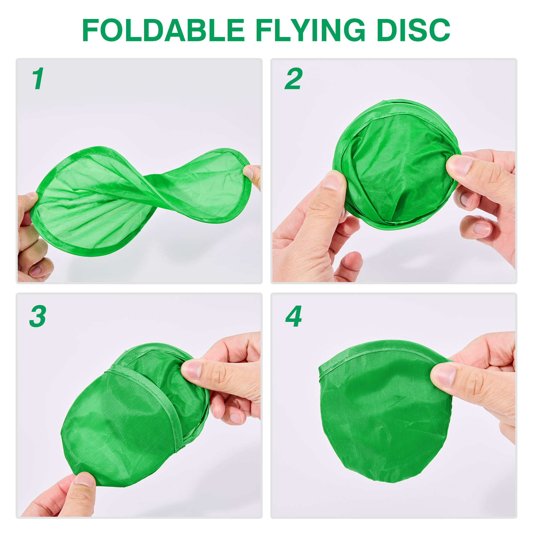 10" Fold Up Flying Disc with Pouch 12