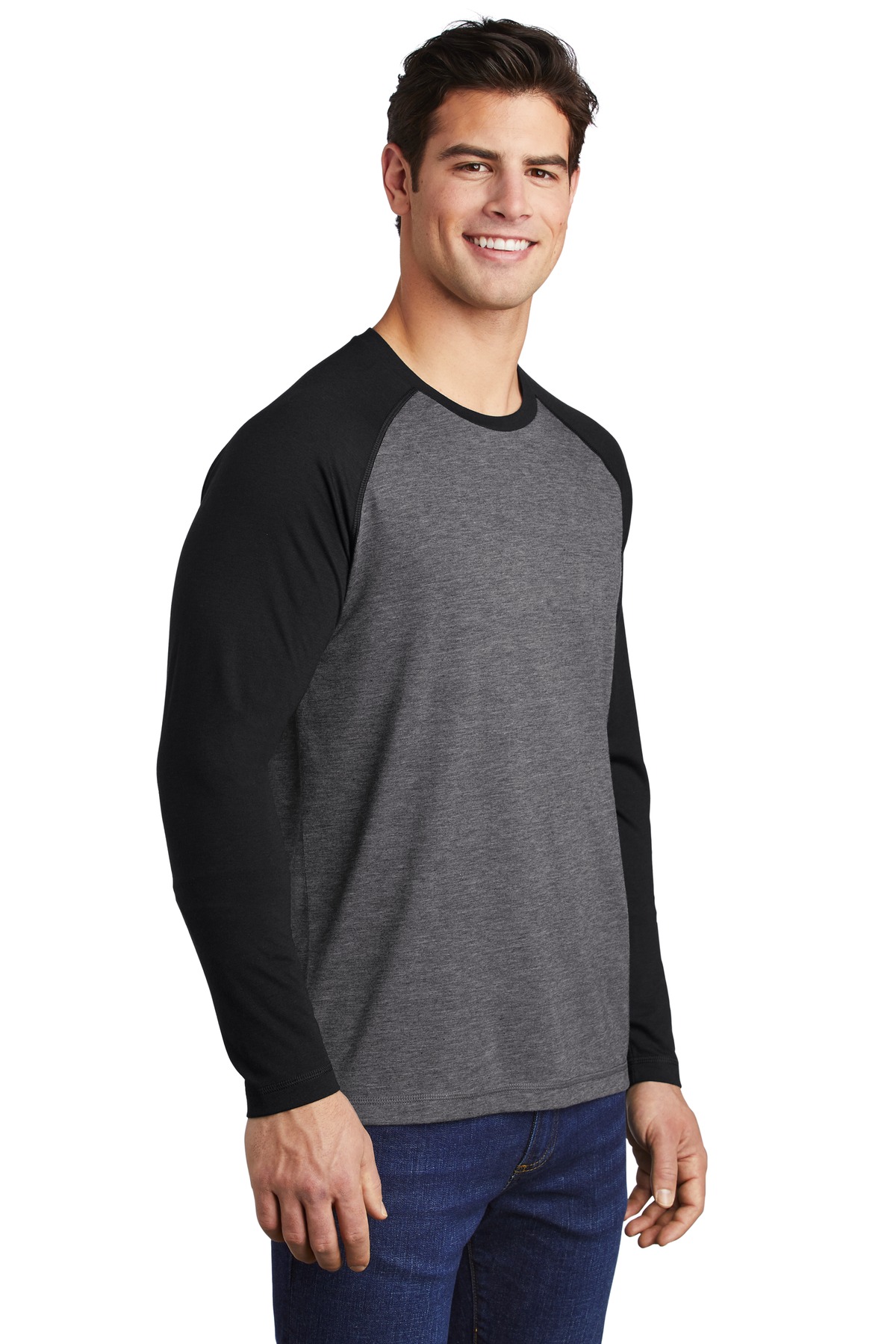 Sport-Tek® PosiCharge Long Sleeve Tri-Blend Wicking Raglan Tee 34