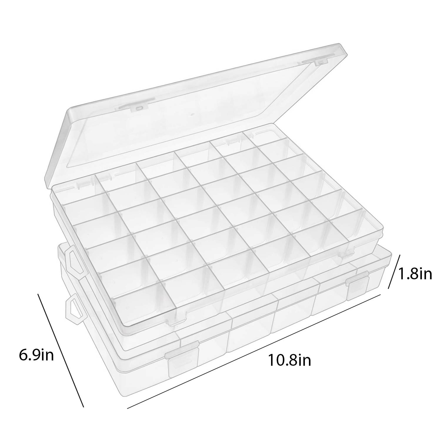 36 Grid Clear Plastic Storage Box Organizer 5