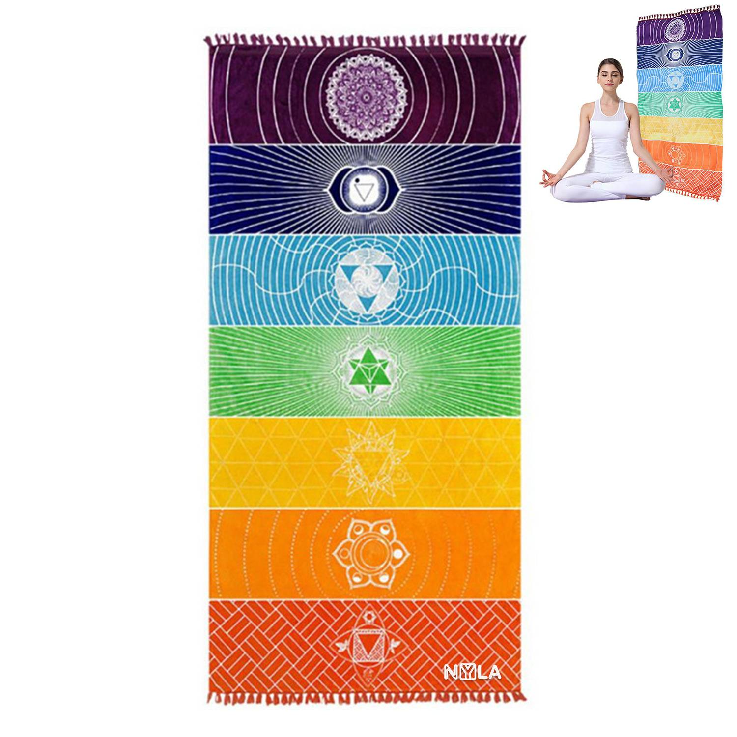 Rainbow Chakra Yoga Mat 2