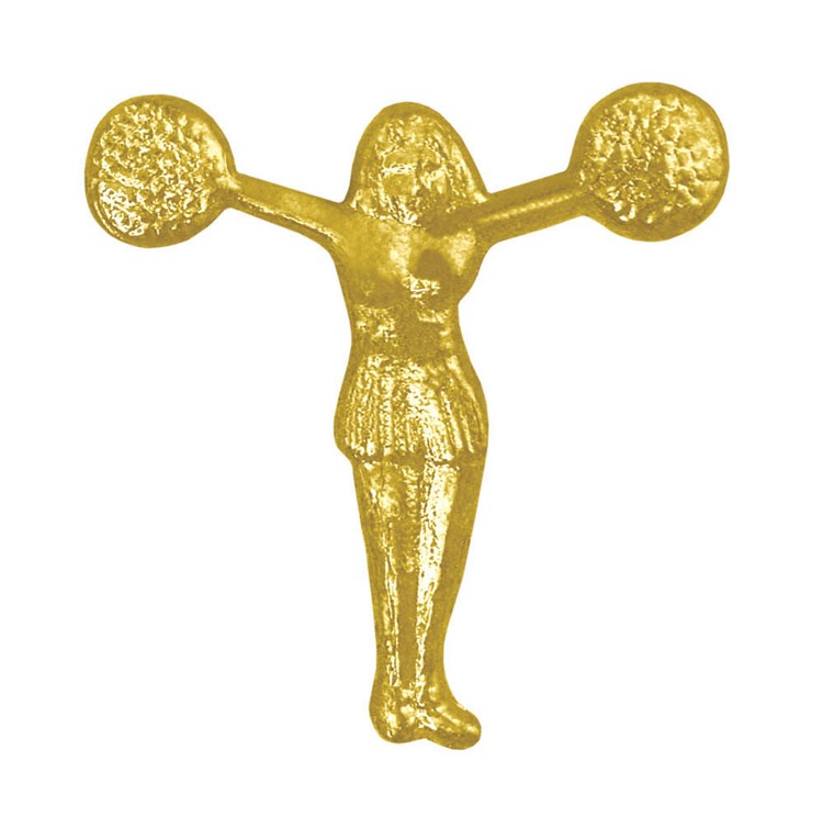 Pom Pom Girl Bright Gold Chenille Lapel Pin